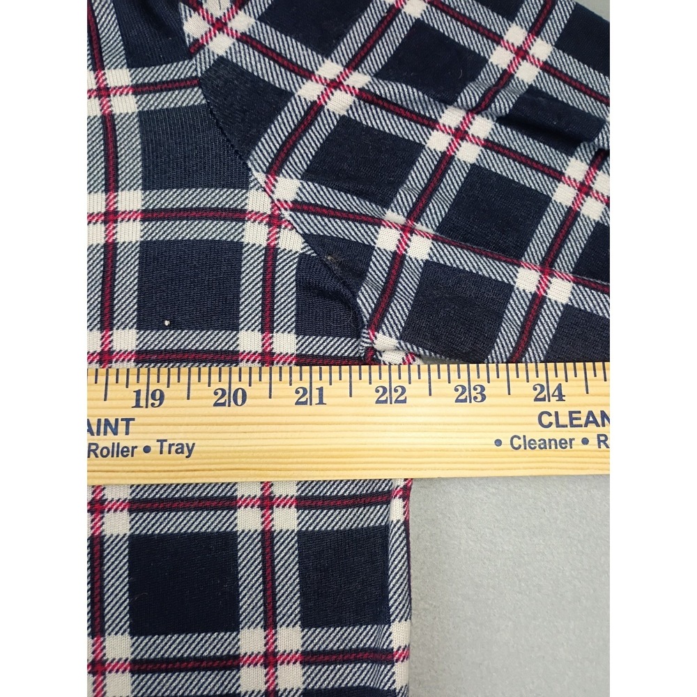 Eden & Olivia Button Up Shirt Women's Medium M Red Blue White Plaid Long Sleeves - Picture 5 of 8